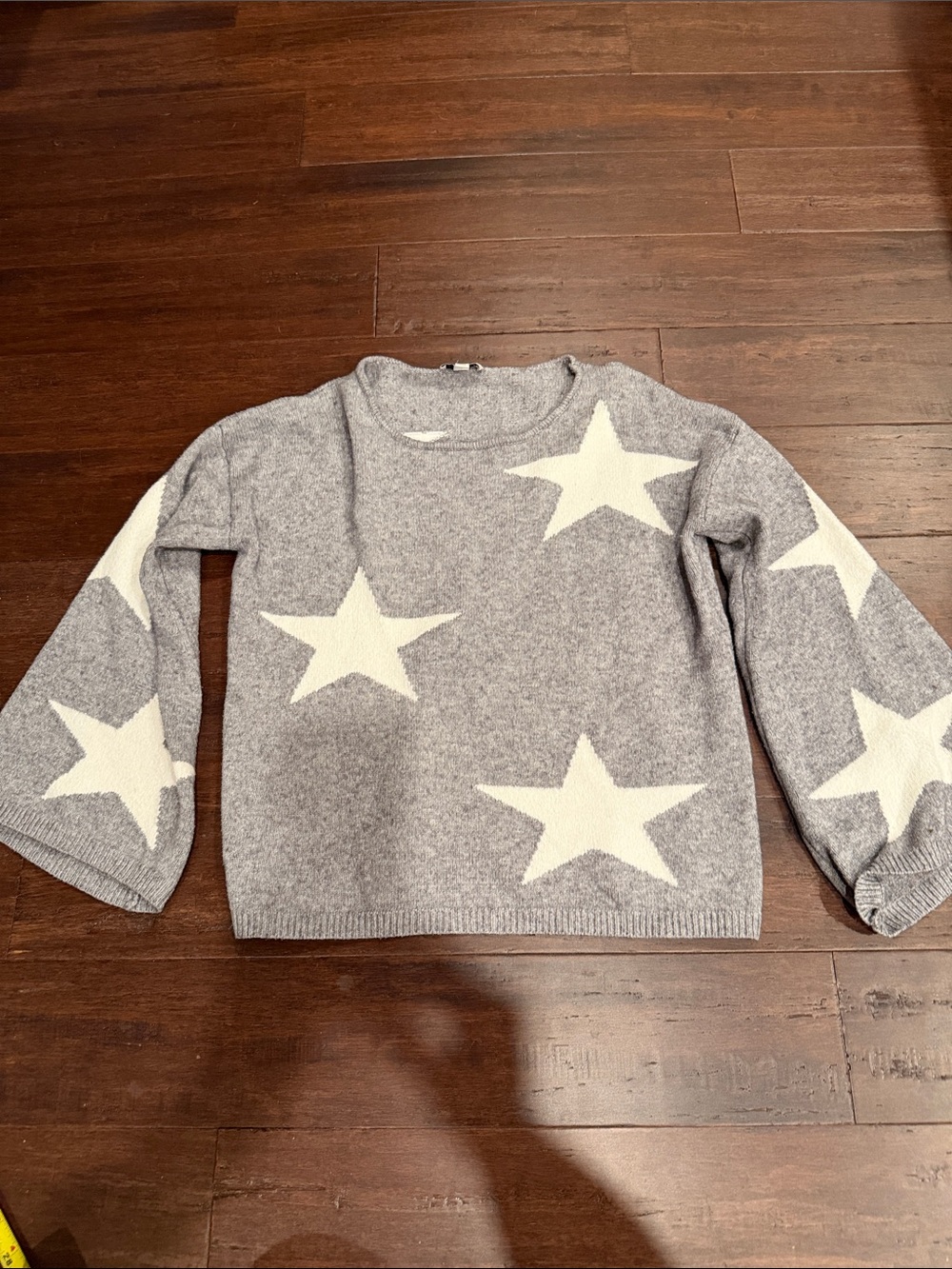 Kids Star Pattern Gray Sweater Top